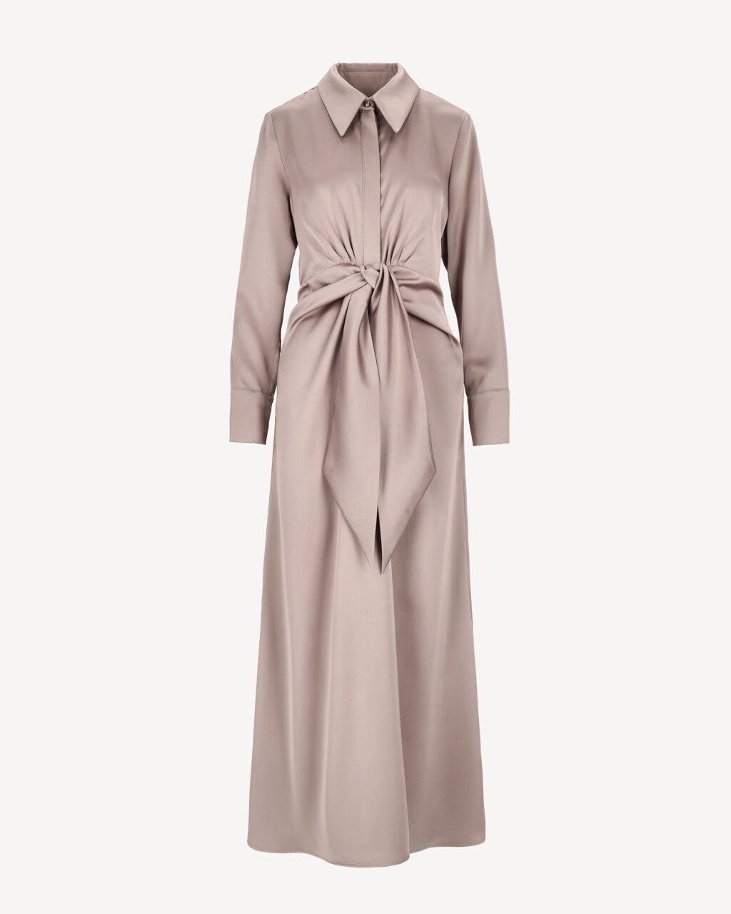 Elegancka sukienka maxi z wiązaniem w talii