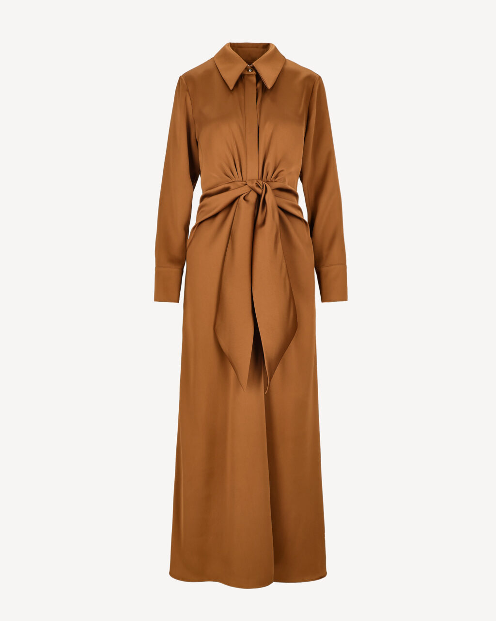 Elegancka sukienka maxi z wiązaniem w talii